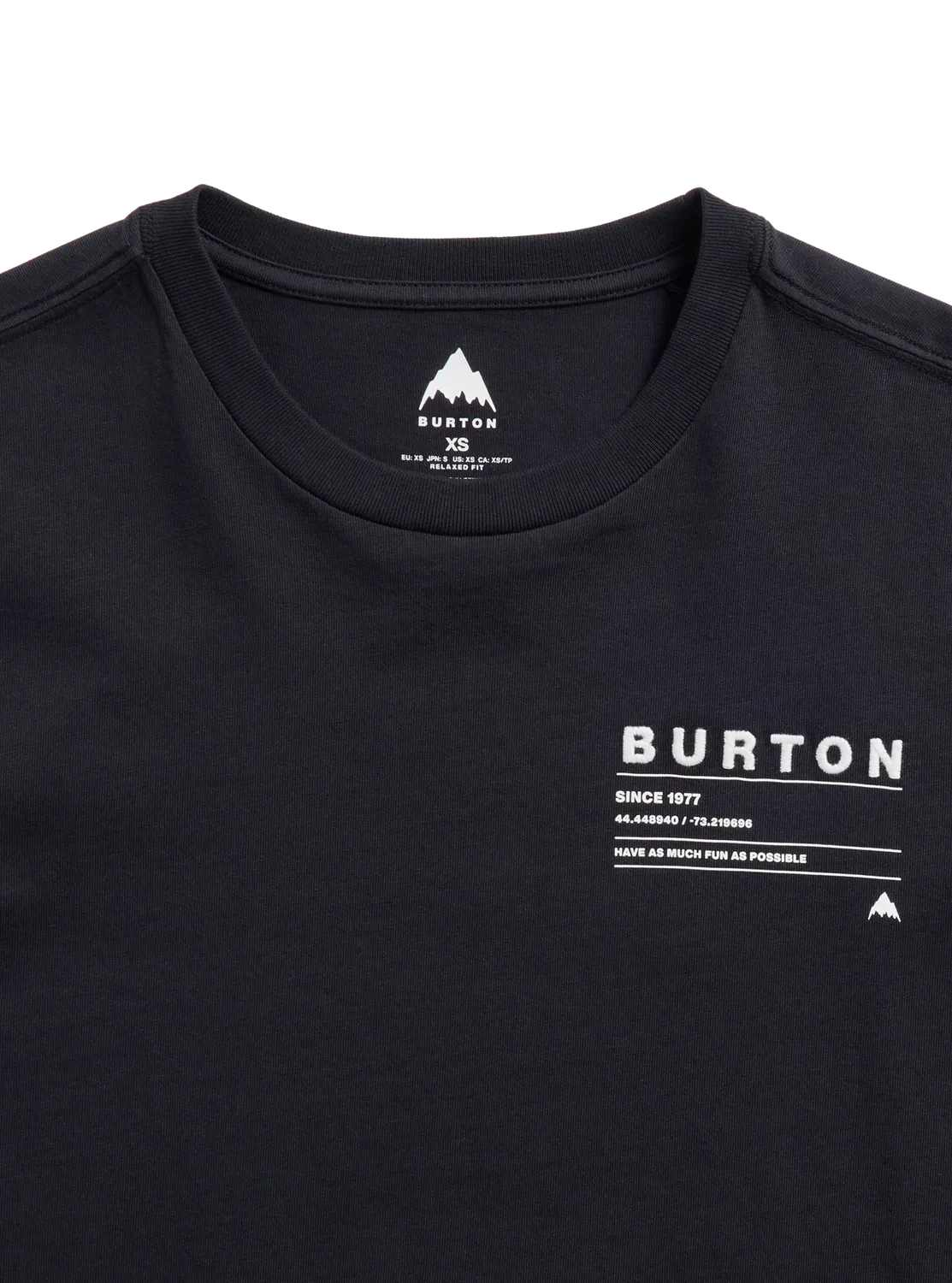Burton Moretown t-shirt kort ärm svart lätt bomull