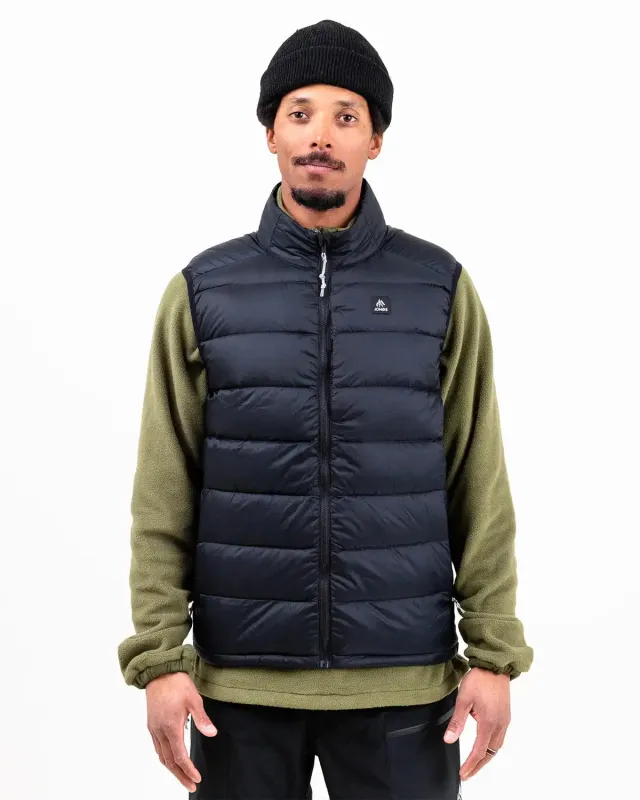 Jones Re-Up Recycled dunväst Stealth Black 750-fill