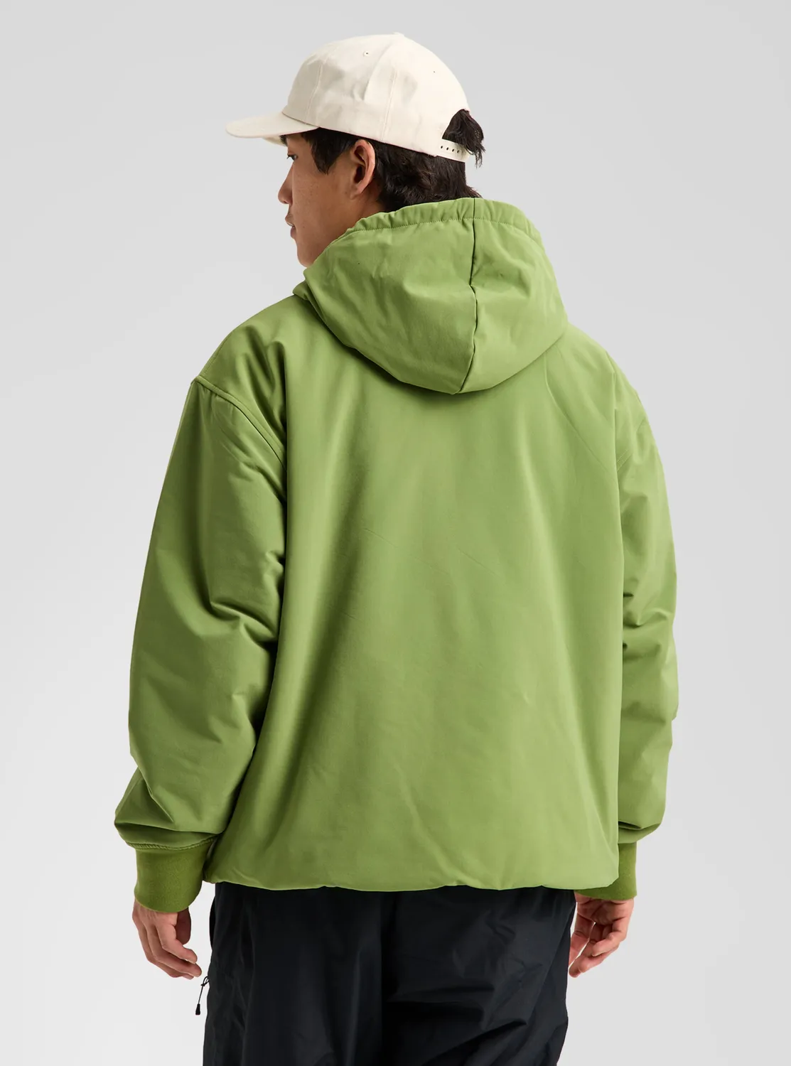 Burton Weather Resistant Insulated Pullover Hoodie Gray Cloud