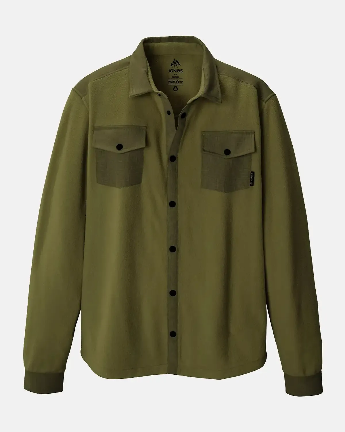 Jones December fleece skjorta Moss Green återvunnen