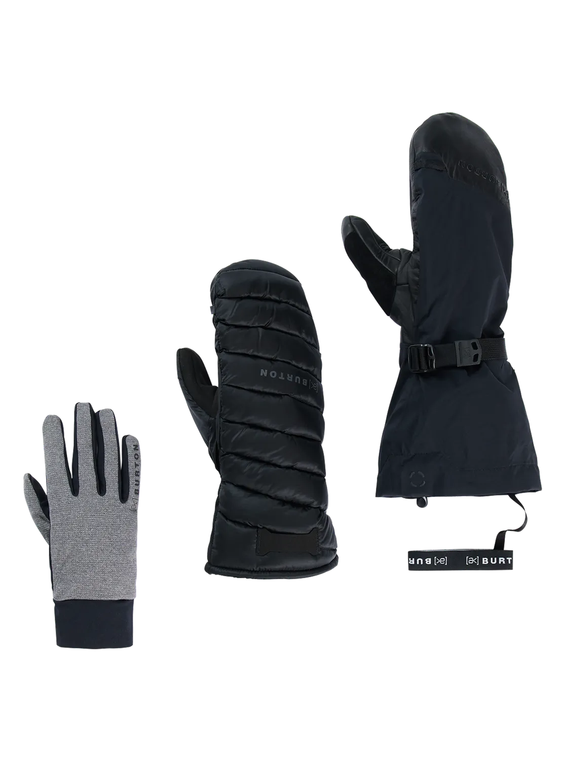 Burton [ak] Oven Mitten System tumvantar True Black GORE-TEX 3L