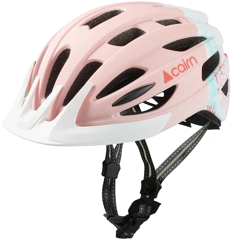 Cairn Fusion cykelhjälm LED matt pastel pink