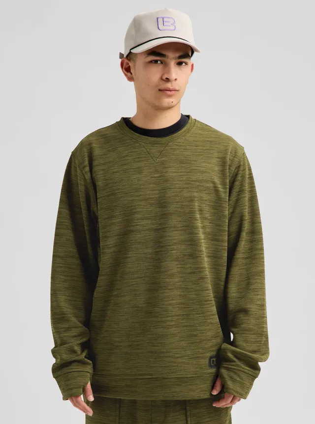 Burton Oak Pullover Crew fleecetröja Geranium Red avslappnad