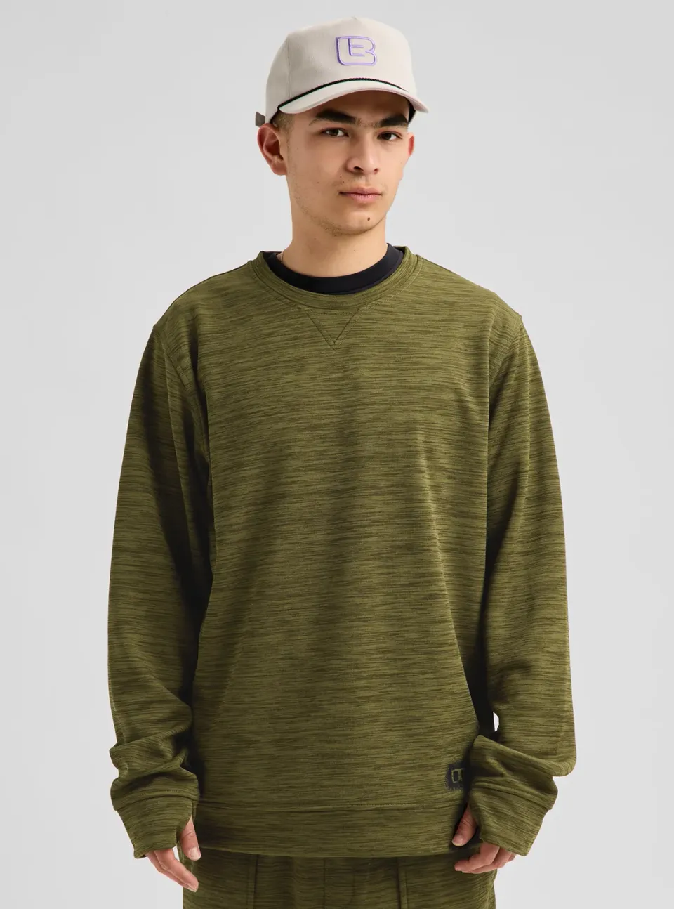 Burton Oak Pullover Crew fleecetröja Geranium Red avslappnad