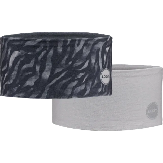 Cairn Duo Malawi pannband coal zebra 2-pack mjukt
