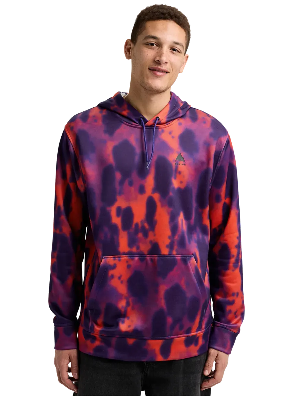 Burton Oak huvtröja True Black Heather herr fleece