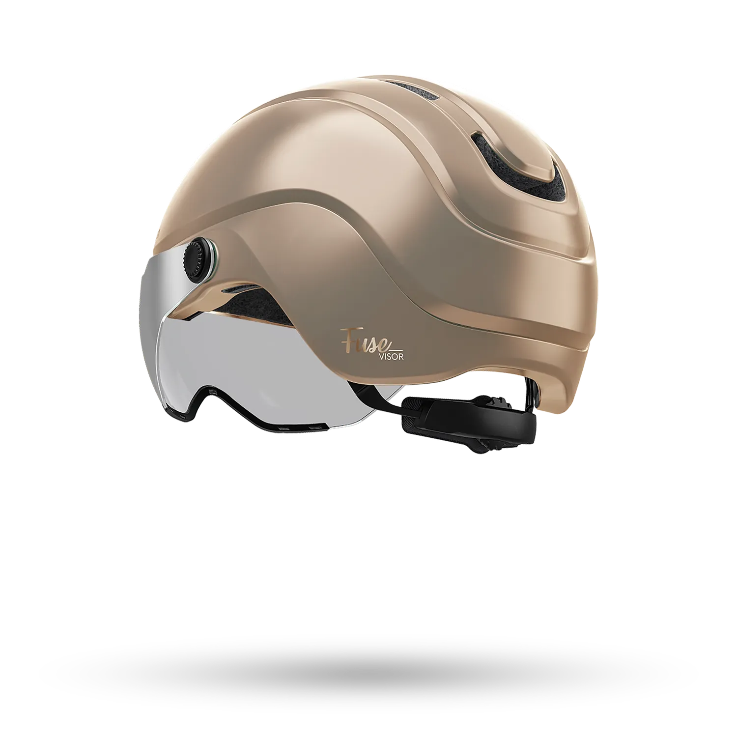 Cairn Fuse Visor metallic cream cykelhjälm M visir