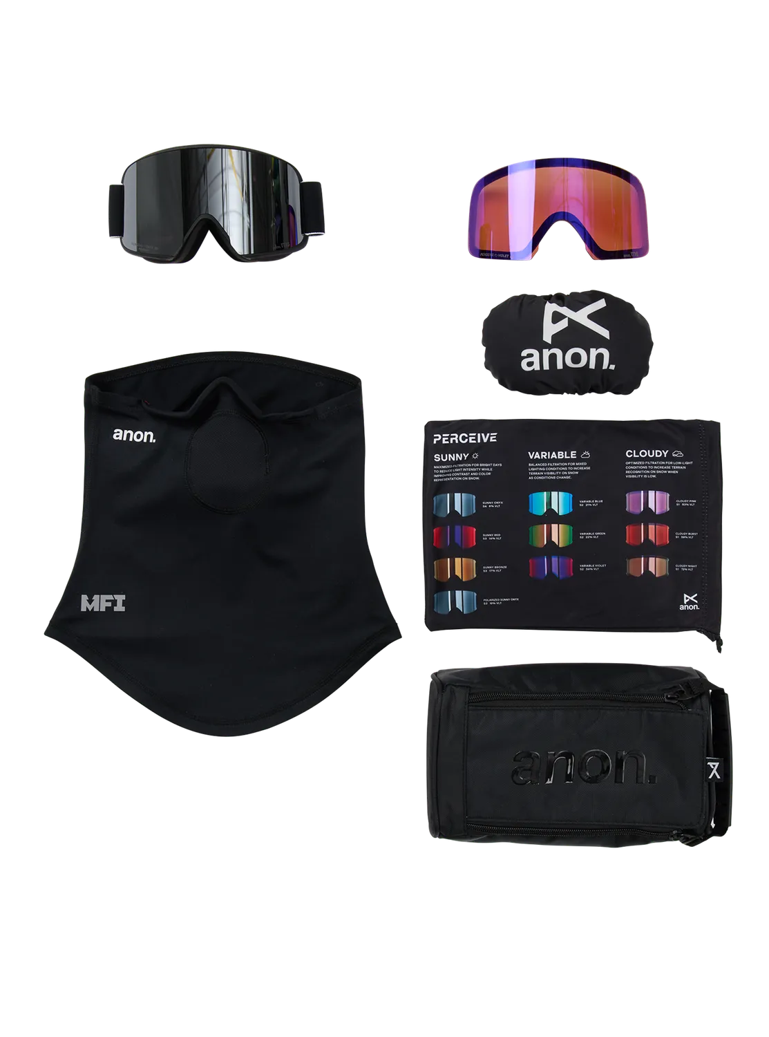 Anon M6 skidglasögon svart Polarized Onyx + reservlins