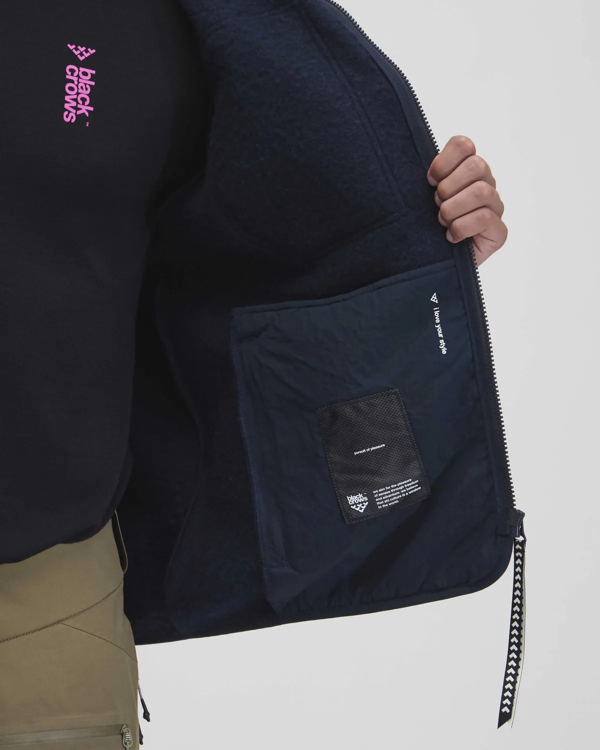 Black Crows Volup fleecejacka navy varm herr