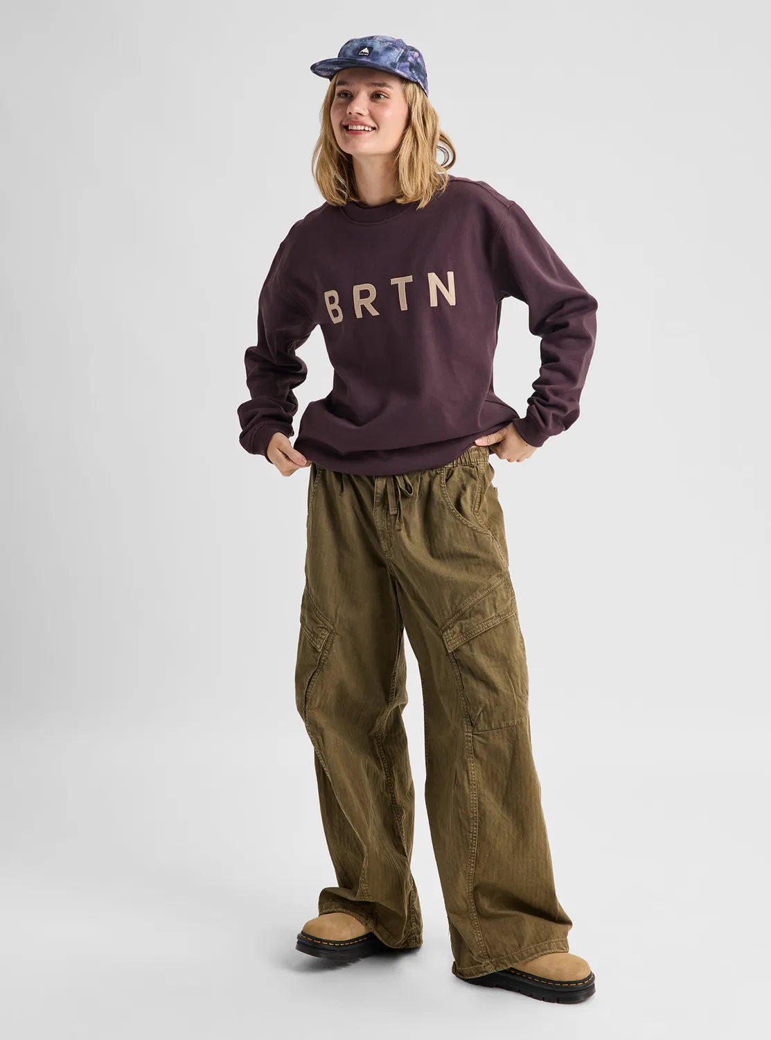 Burton BRTN Crew Sweatshirt Bear Hug Brown ekologisk bomull