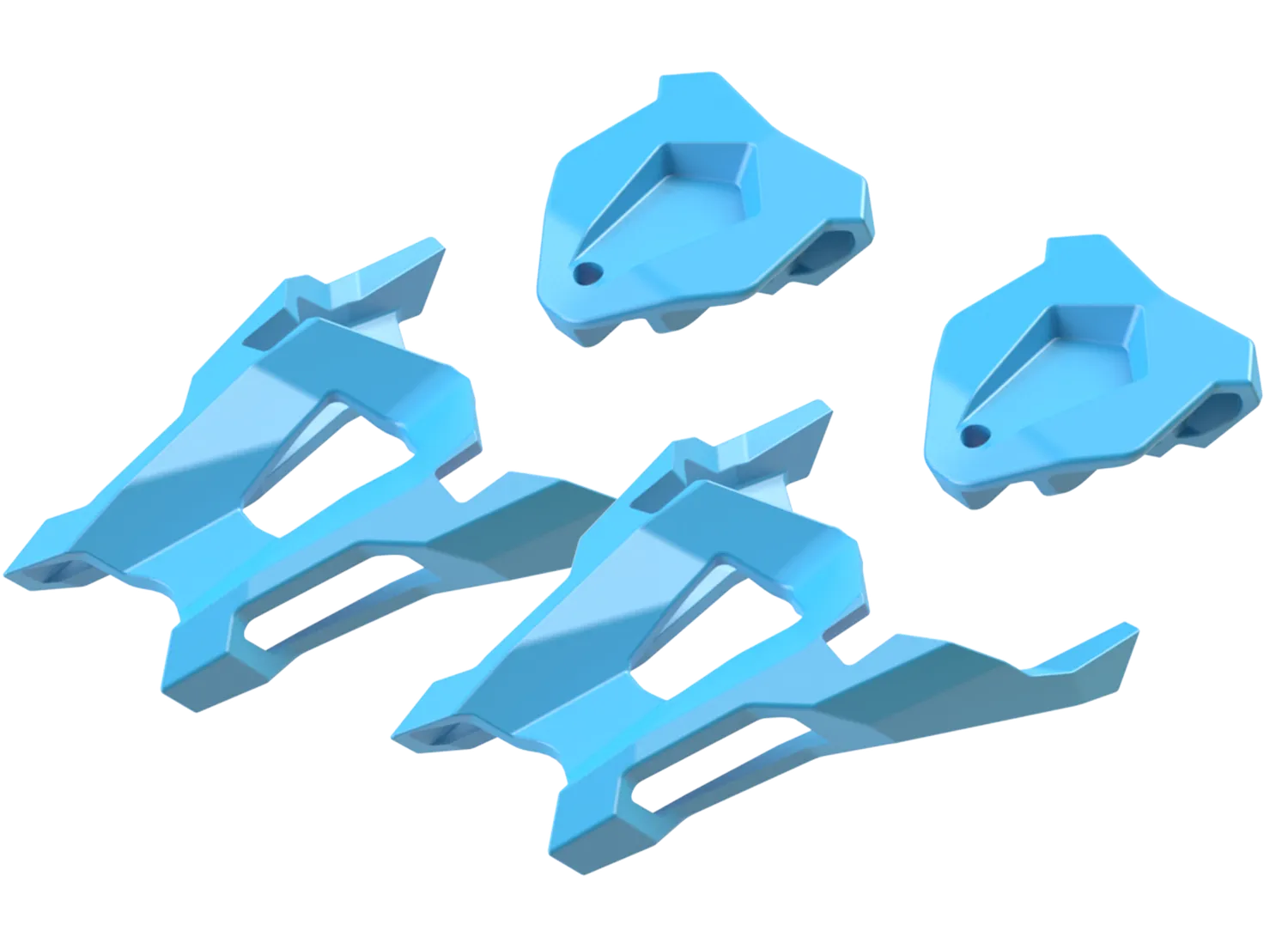 Fritschi Tecton Color Clip Set bindningsclips yellow-green plast