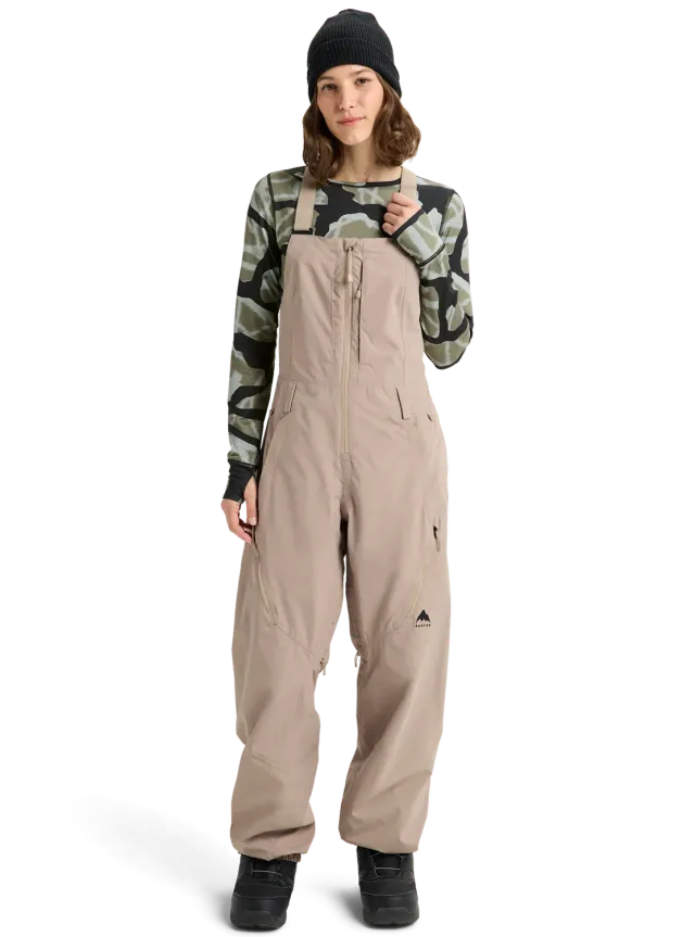 Burton Reserve 2L hängselbyxor Crystal Dye True Black vattentät