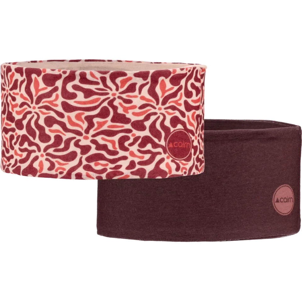 Cairn Duo Malawi pannband burgundy flower 2-pack