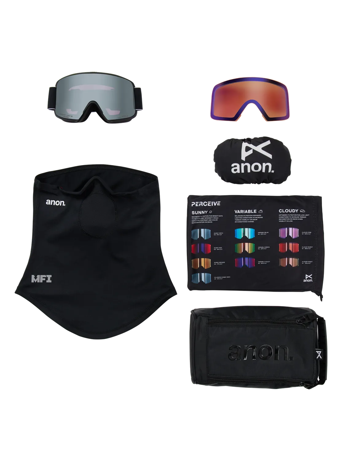 Anon M6S skidglasögon Black polariserad magnetlins