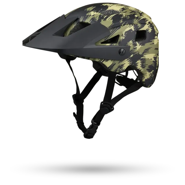 Cairn Lava Mat Olive Camo cykelhjälm MTB ventilerad