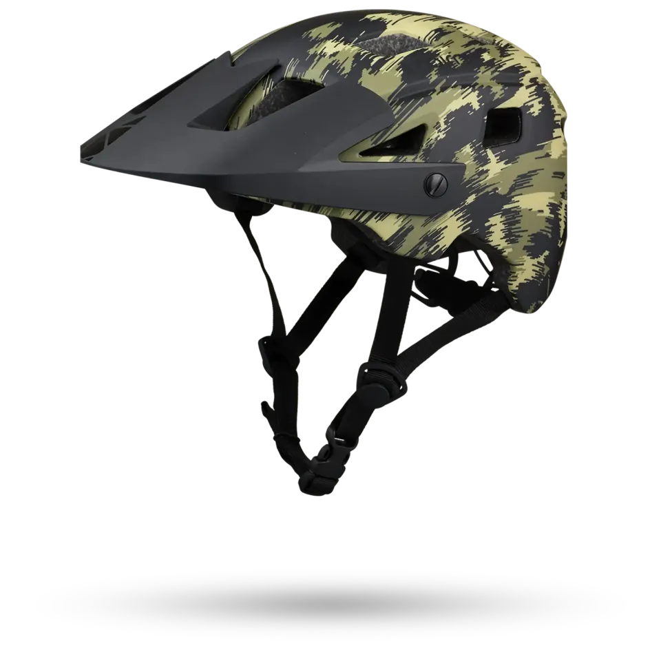 Cairn Lava Mat Olive Camo cykelhjälm MTB ventilerad