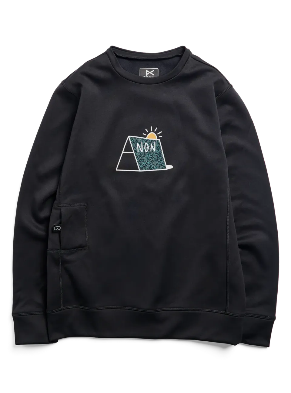 Anon Beaufort MFI fleece crewneck marin mönstrad 2 masker