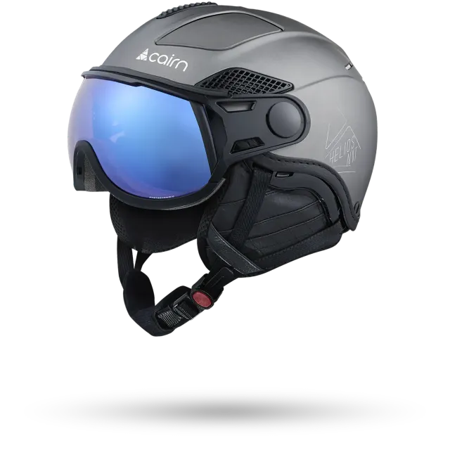 Cairn Helios Leather Evolight NXT skidhjälm silver