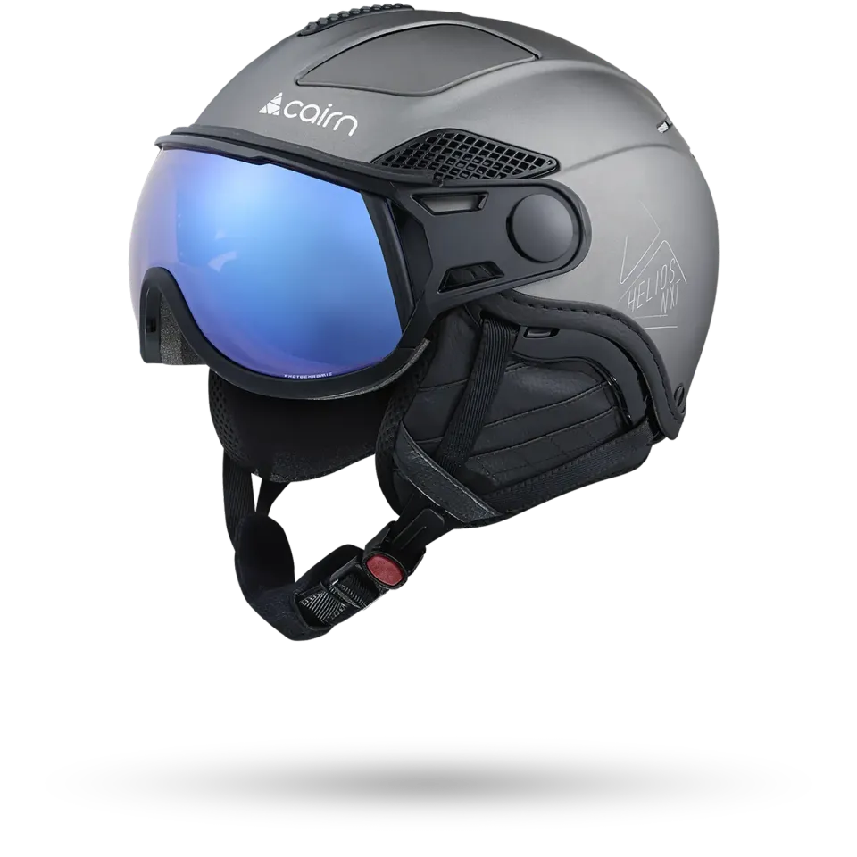Cairn Helios Leather Evolight NXT skidhjälm silver