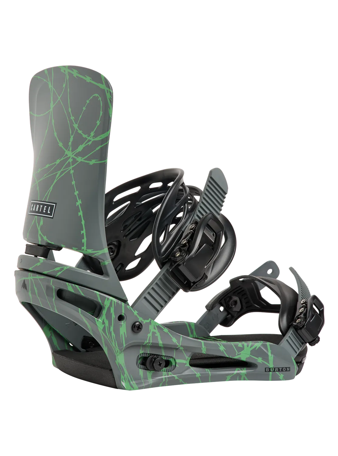 Burton Cartel snowboardbindningar Gray Green Voltage