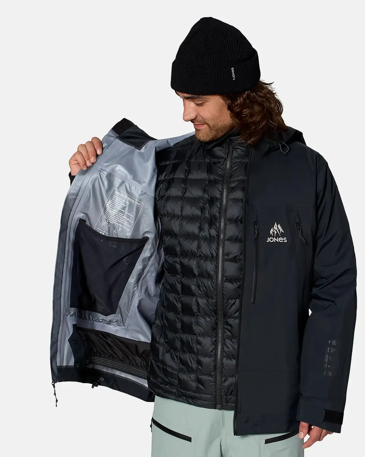Jones Higher GORE-TEX 3L jacka herr Stealth Black vattentät