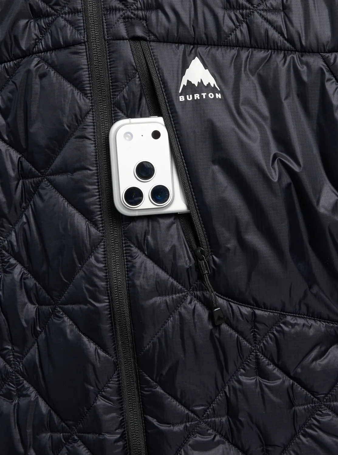Burton Reserve syntet pufferjacka svart packbar