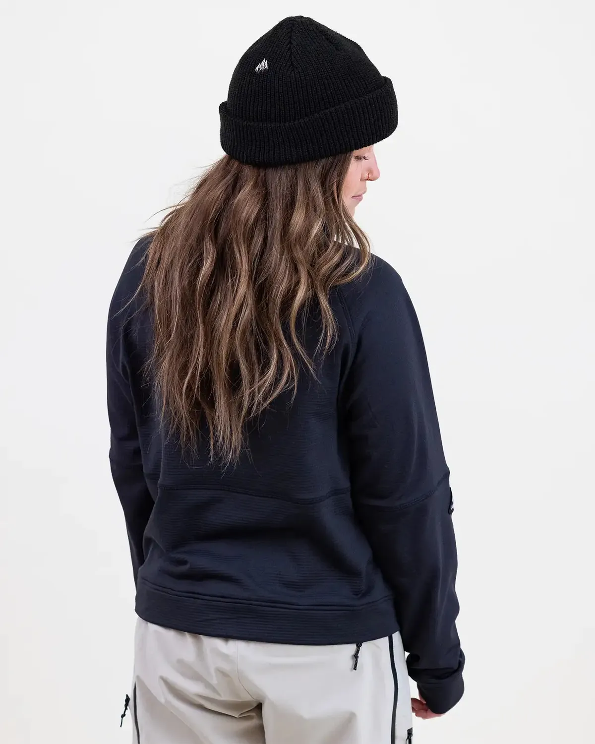 Jones Flagship Recycled Grid fleece dam stealth black