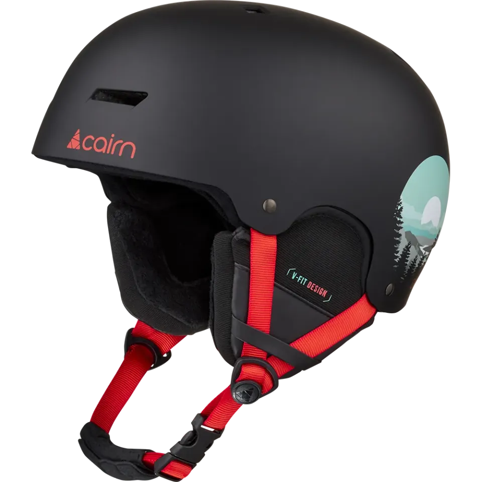 Cairn Darwin J Mat Black Ride barnhjälm skidor cykel