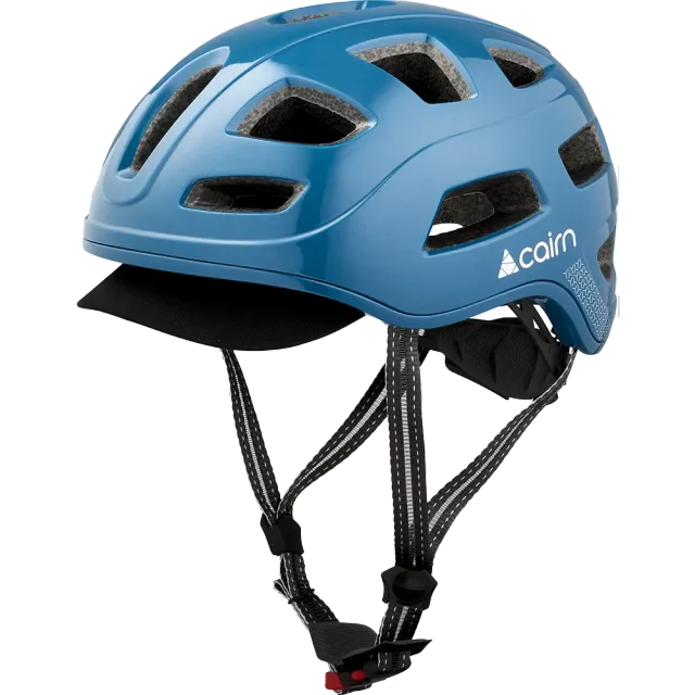 Cairn Quartz cykelhjälm shiny pacific med lampa