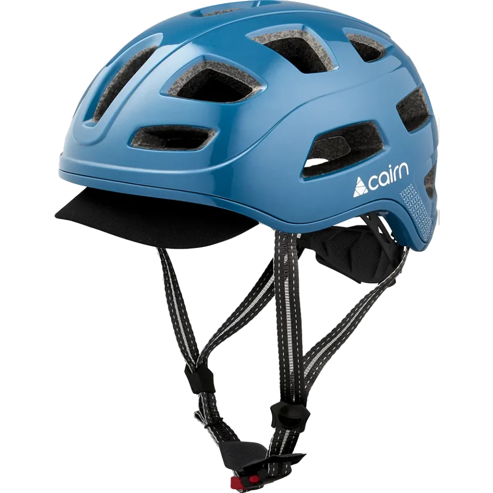 Cairn Quartz cykelhjälm shiny pacific med lampa