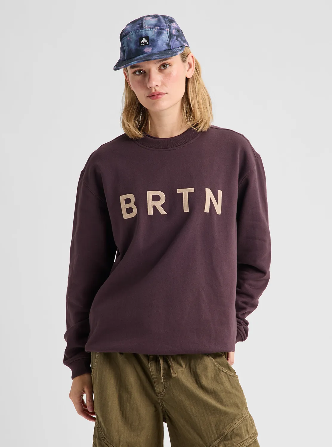 Burton BRTN Crew Sweatshirt Bear Hug Brown ekologisk bomull