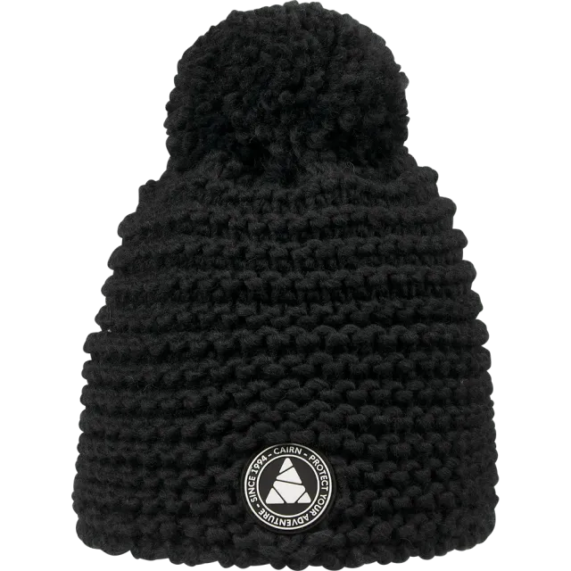 Cairn Maria mössa svart ull pompom