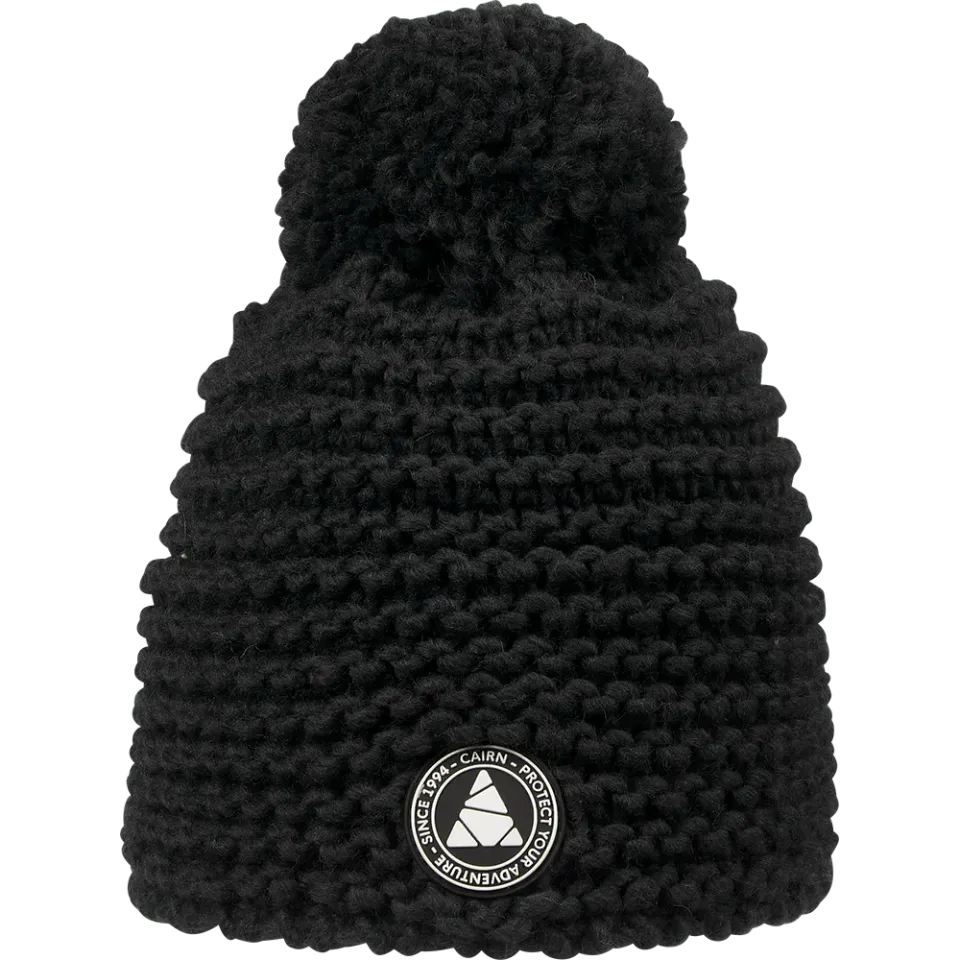 Cairn Maria mössa svart ull pompom