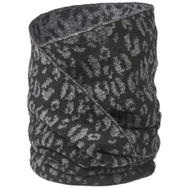 Cairn Sahana Snood halsvärmare black leopard återvunnen ull