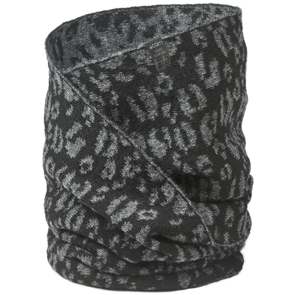 Cairn Sahana Snood halsvärmare black leopard återvunnen ull