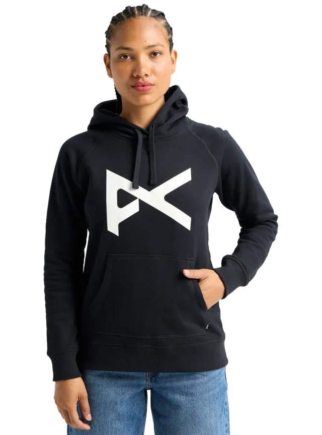 Anon Pullover damhoodie True Black ekologisk bomull