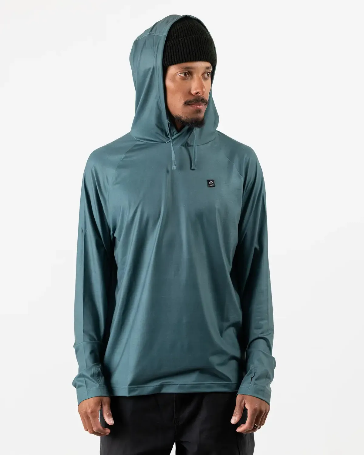 Jones Shastarama Recycled hoodie herr Atlantic Blue