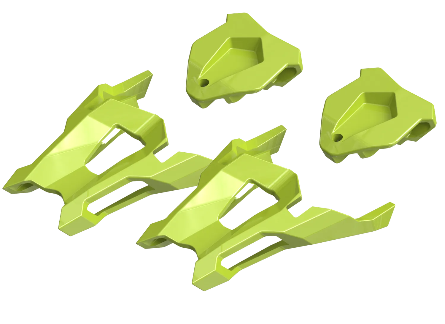 Fritschi Tecton Color Clip Set bindningsclips yellow-green plast