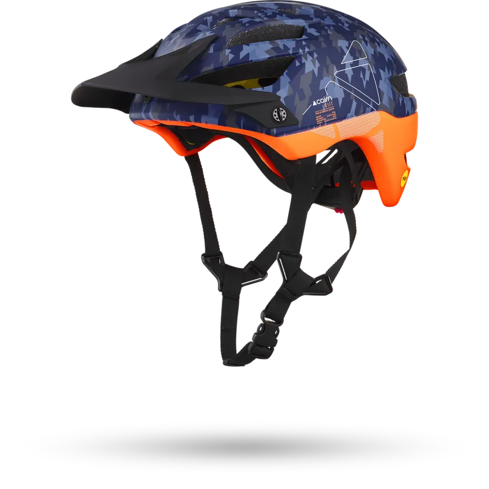 Cairn Rift MIPS cykelhjälm mat blue camo stötdämpande
