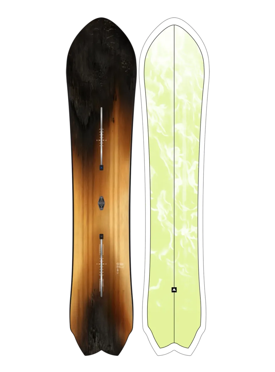 Burton 3D Fish Directional Flat Top snowboard 156