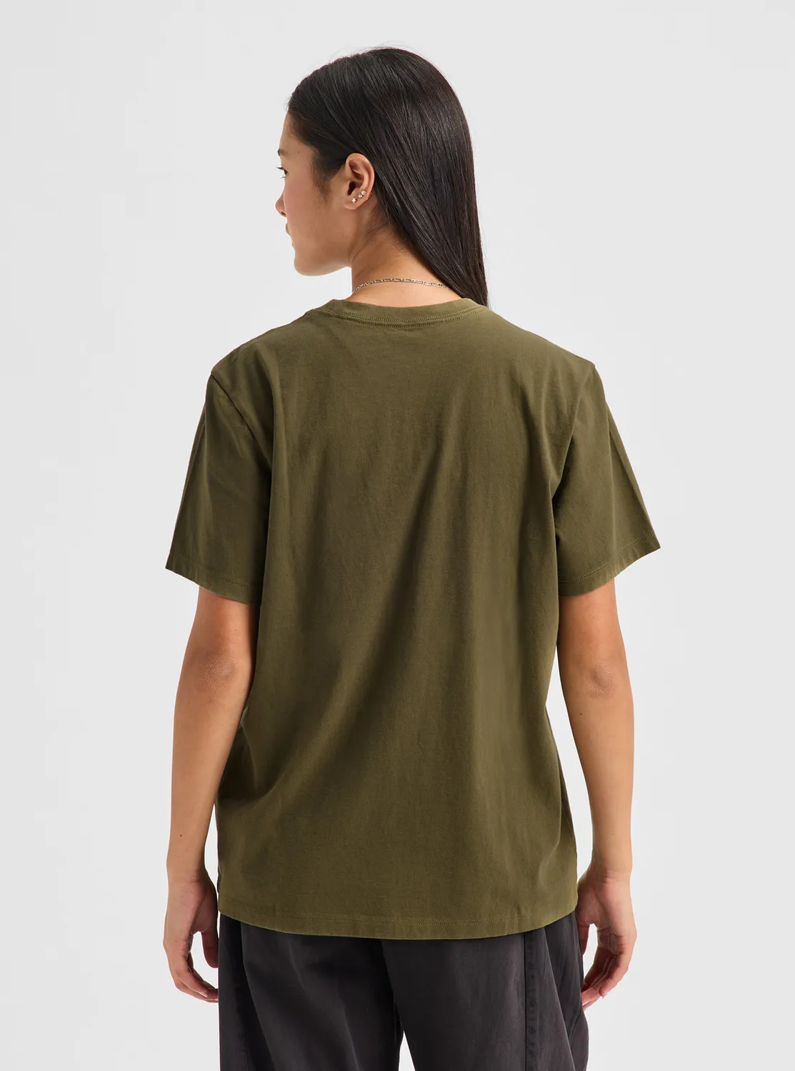 Burton Anon Short Sleeve T-shirt Dried Moss ekologisk bomull