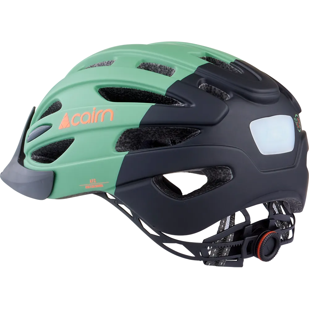 Cairn Fusion Cykelhjälm Green Clay Black LED