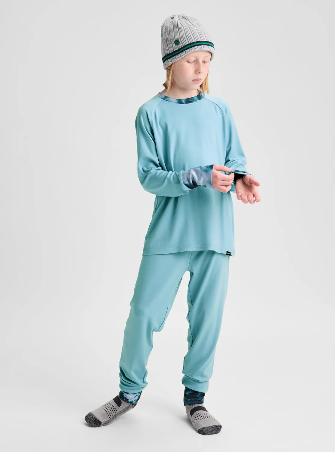 Burton Merino Wool underställsset barn Mineral Blue kraftigt