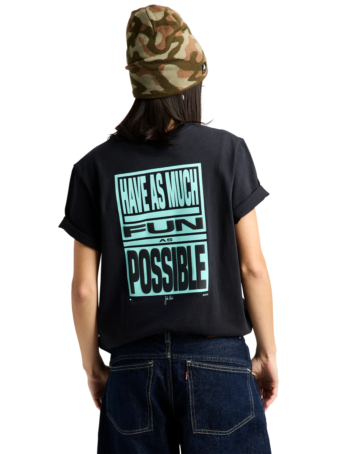 Burton From Burton to the World t-shirt True Black kortärmad