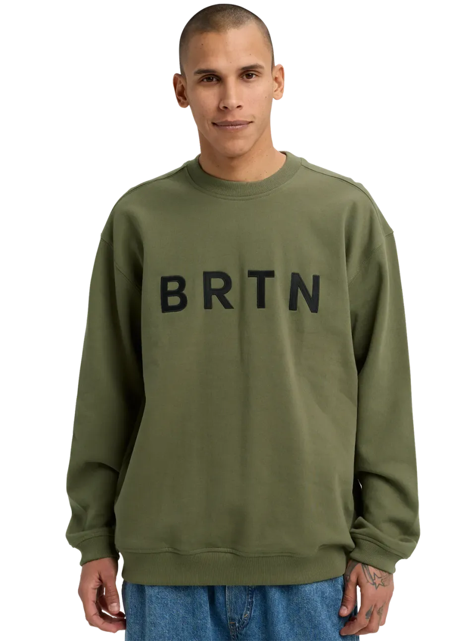 Burton BRTN Crew Sweatshirt Forest Moss ekologisk bomull