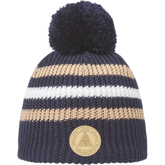 Cairn Mona barnmössa beige pompom