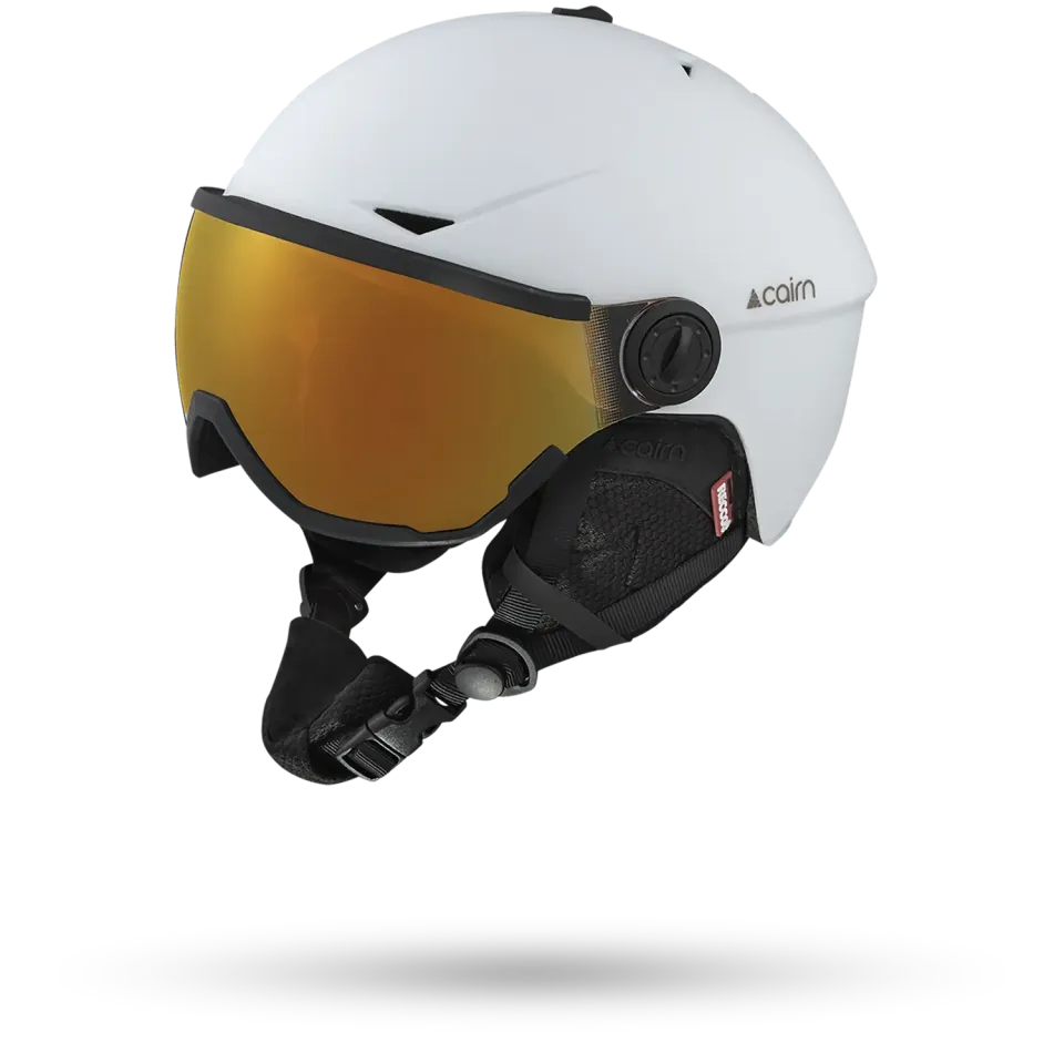 Cairn Rise Photochromic skidhjälm vit visir RECCO
