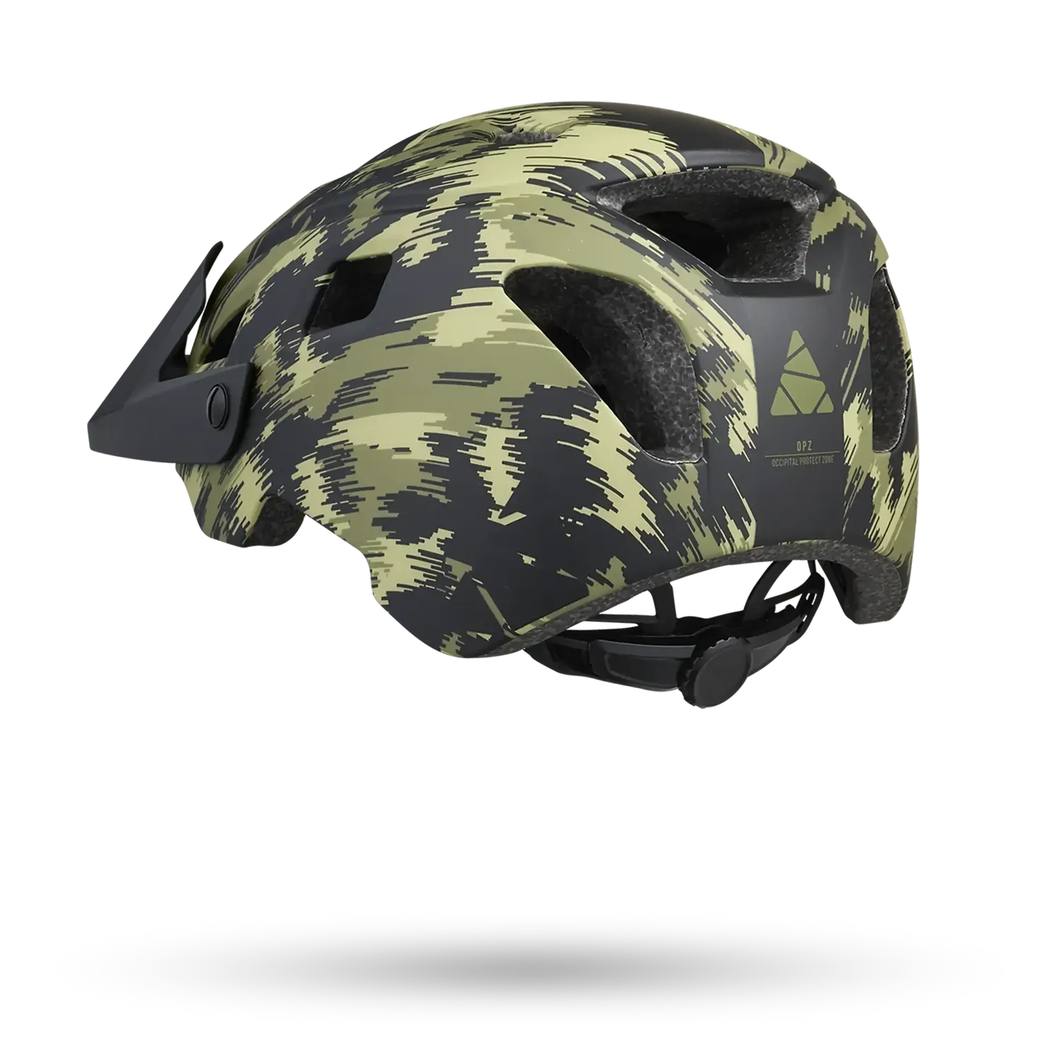 Cairn Lava Mat Olive Camo cykelhjälm MTB ventilerad