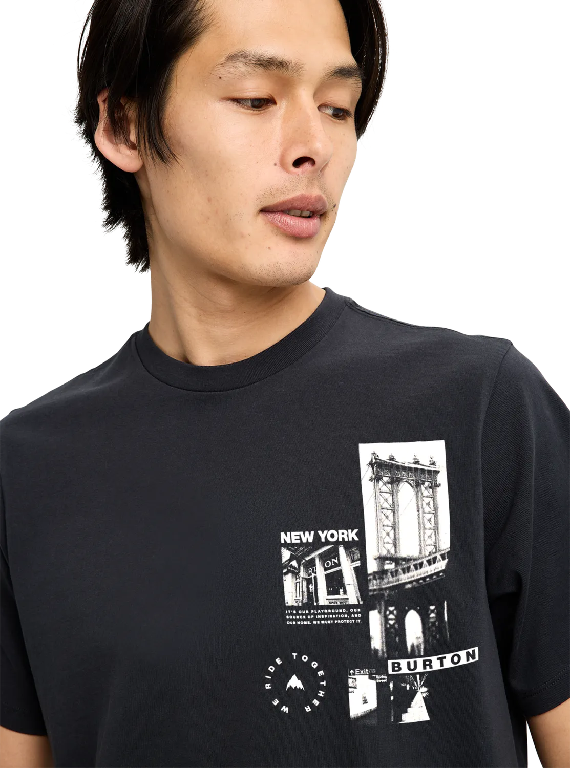 Burton NYC Short Sleeve T-shirt True Black ekologisk bomull