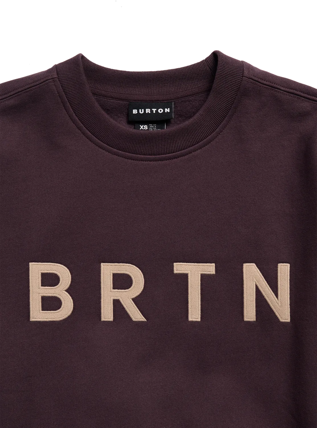 Burton BRTN Crew Sweatshirt Bear Hug Brown ekologisk bomull